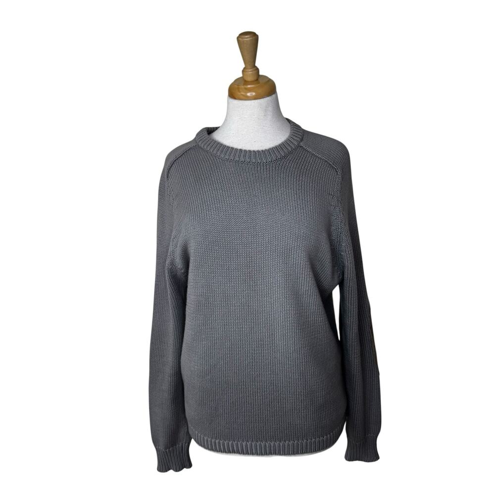 J.CREW Vintage Men's 100% Cotton Crewneck Sweater with Elbow Pads Size Small